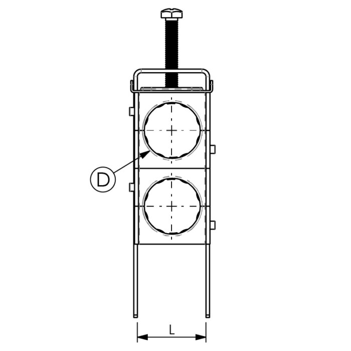 sRF M 2×1/2″ (17 мм) кріплення фідера, клампси для 1/2″
