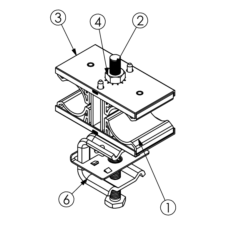 LCC 2×7/8” кріплення для фідера 7/8″