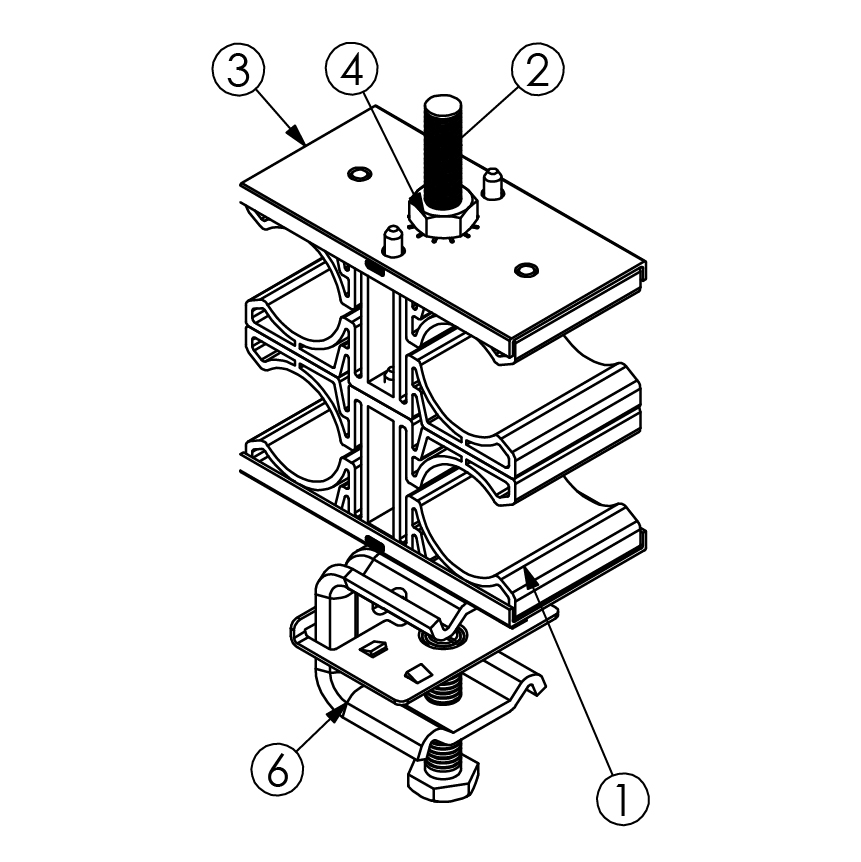 LCC 4×7/8” кріплення для фідера 7/8″