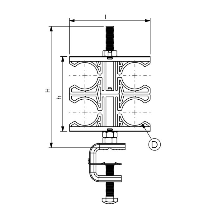 LCC 4×7/8” кріплення для фідера 7/8″