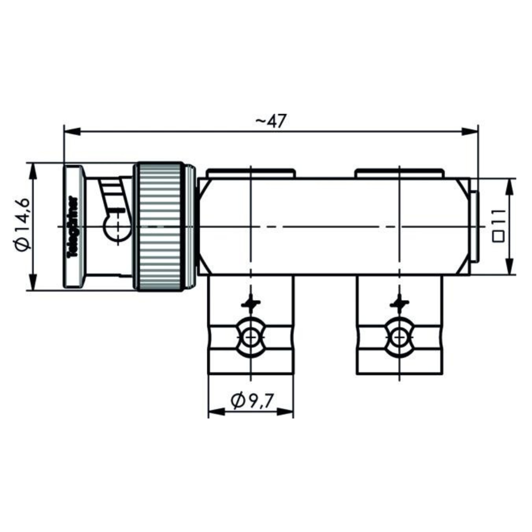 BNC T конектор 50 Ом