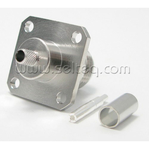 RF connector flange for RG58