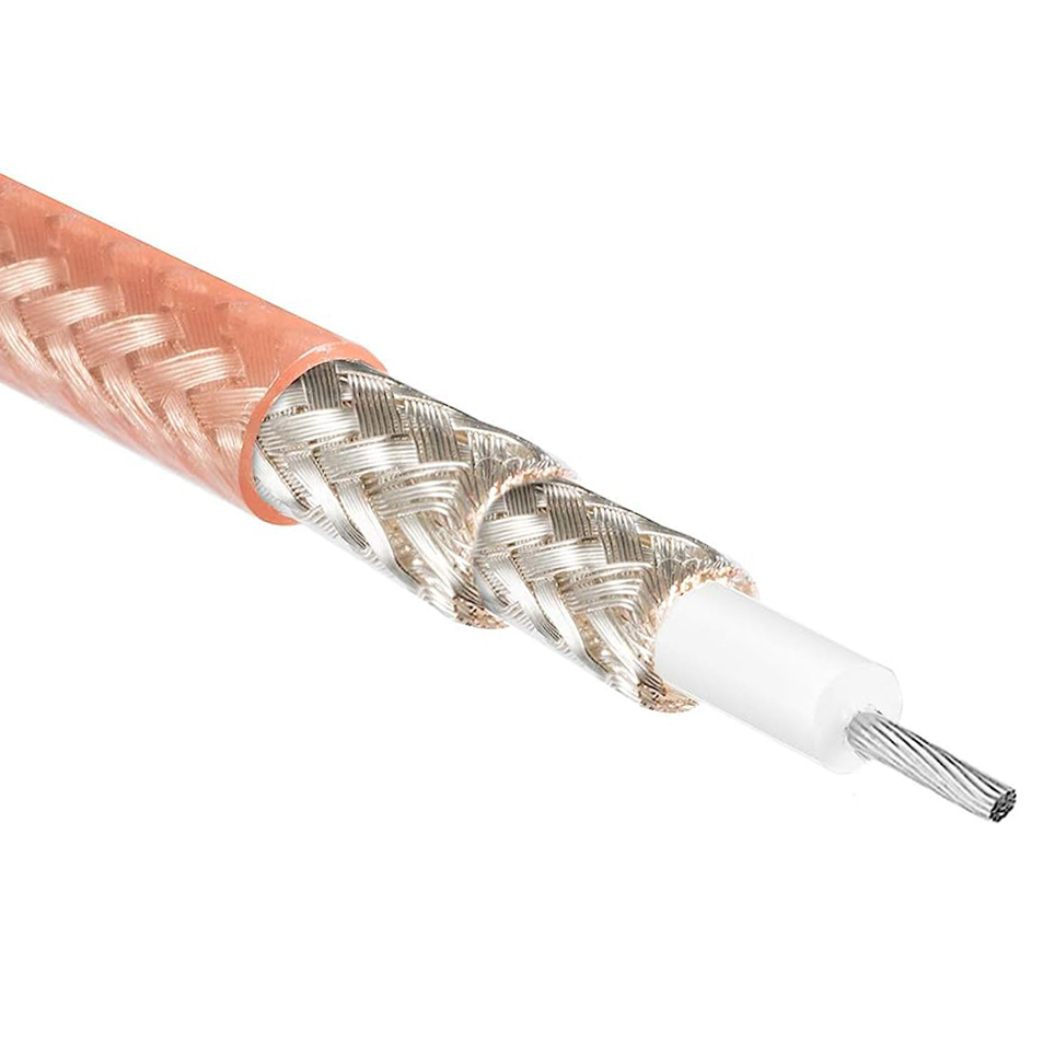 Coaxial cable RG-393 with double silver shield, Ø10 mm