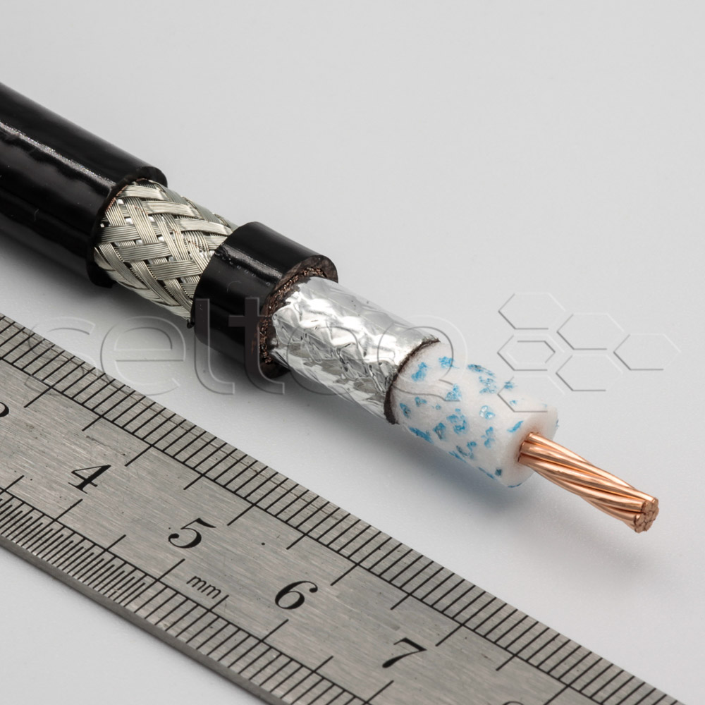 RG-179 Коаксиальный кабель тефлоновый, посеребренный 75 Ом