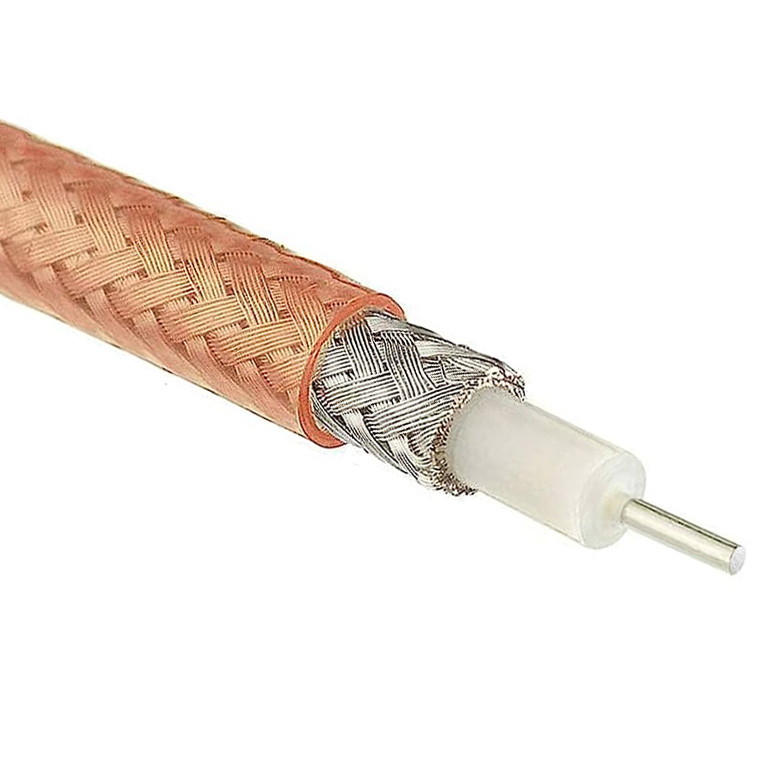RG-142 Coaxial cable with double shield, single core Ø5 mm