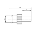 BNC гніздо роз'єм G1 (RG-58 C/U), обтиск/обтиск