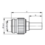 TNC штир роз'єм G27 (9248 Belden), обтиск/обтиск