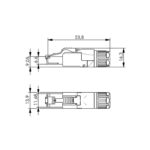 RJ45 штир роз'єм MFP8 IE T568 B Cat.6A, AWG24/1-AWG22/1, AWG27/7-AWG22/7