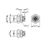 STX M12x1 перебірковий роз'єм CP X-coded