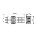 STX SC-RJ подвійний оптичний конектор, мультимодовий, G50/125, G62,5/125