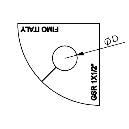 GSR 1x7/8” секторна прокладка-вставка для одного кабелю 7/8”