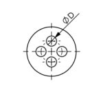 GRR 4x 7/8″-90 прокладка-вставка для 4-х кабелів 7/8”