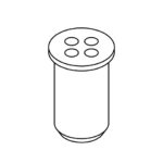 GRR 4x 7/8″-90 прокладка-вставка для 4-х кабелів 7/8”