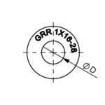 GRR 1x 1/4″-90 прокладка-вставка для 1 кабелю 1/4”