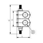 USO 2×7/8” Кріплення для фідера 7/8″