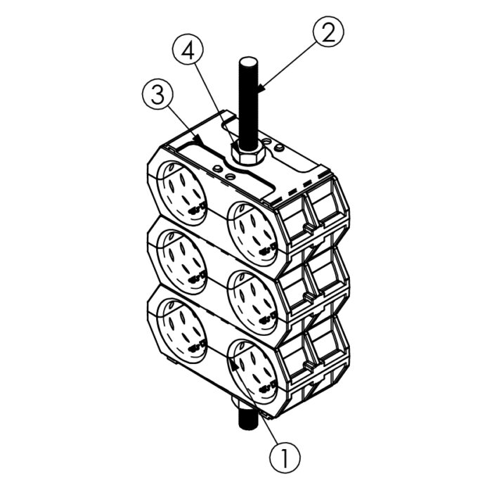 UCO 6×7/8” подвійне кріплення для фідера 7/8″