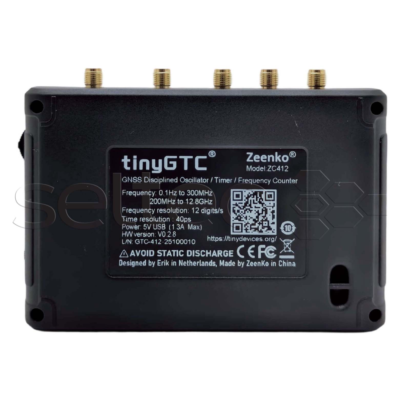 tinyGTC ZC412 Портативний двоканальний частотомір з GPS-опорою